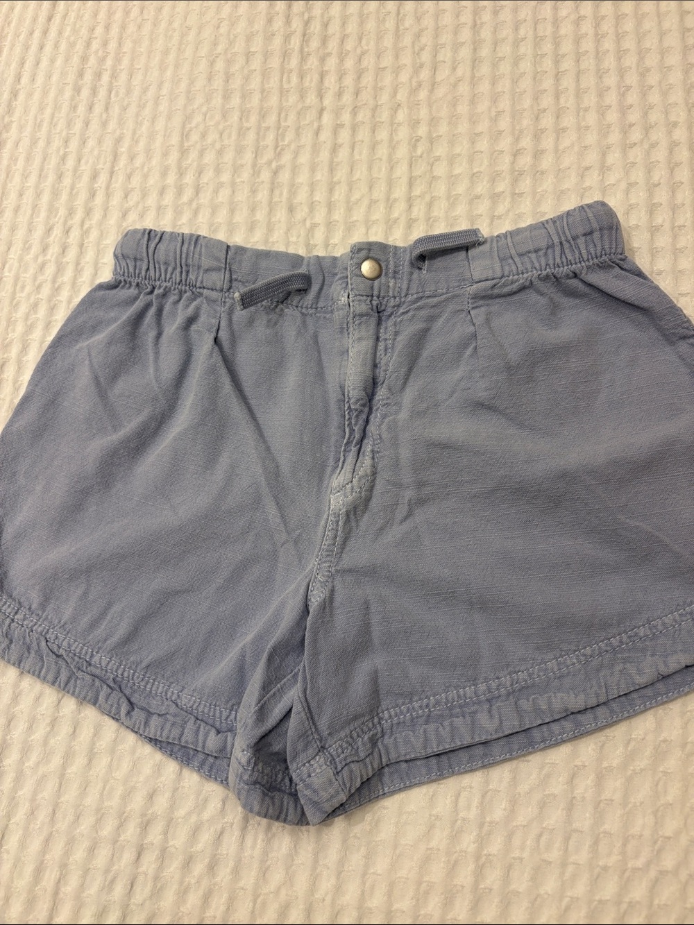 Zara Light Blue Elastic Waist Shorts